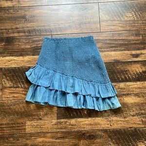 Frilly Zara chambray skirt